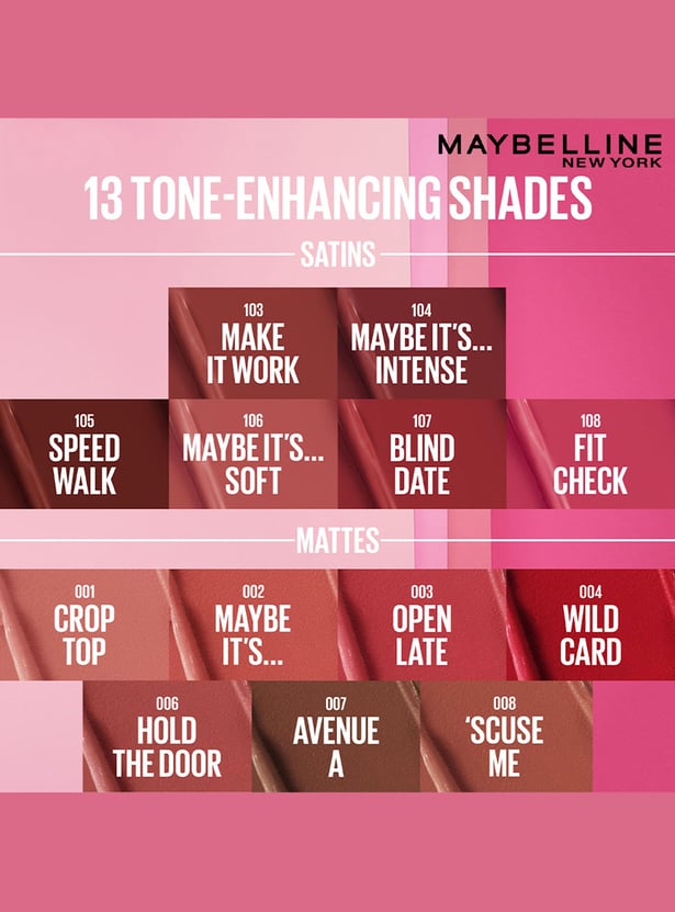 Maybelline Serum Matte Lipstick 8Hr Hydration - 006 Hold the Door 4.2g