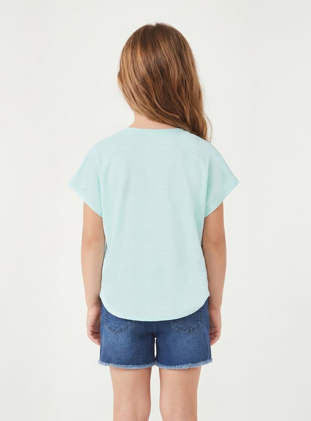 FAME FOREVER Girls Lilo & Stitch Print Poncho Top