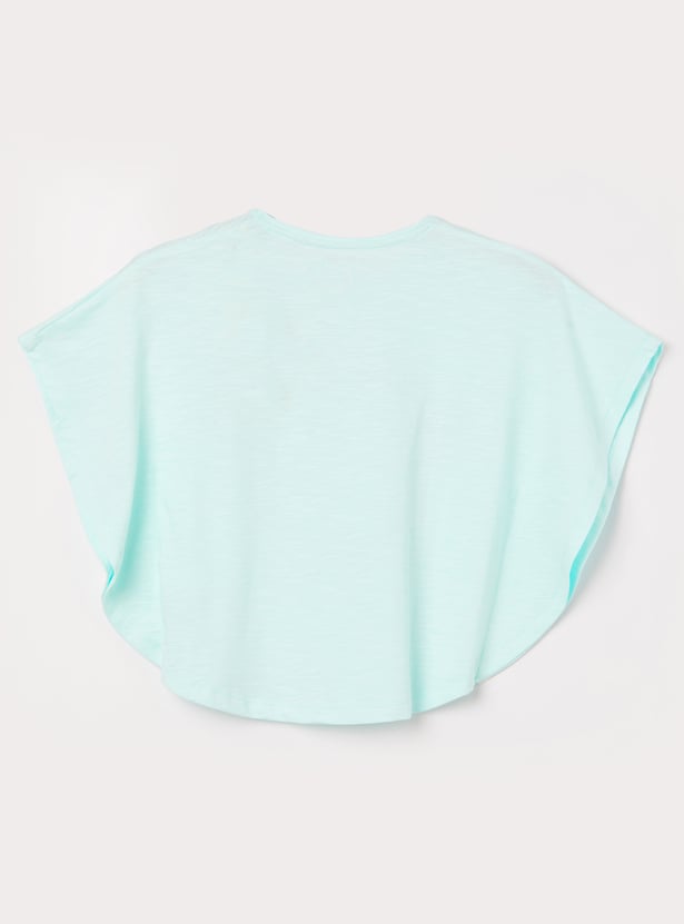 FAME FOREVER Girls Lilo & Stitch Print Poncho Top