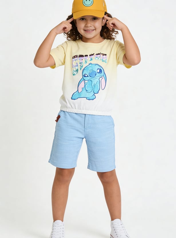 FAME FOREVER Girls Lilo & Stitch T-shirt