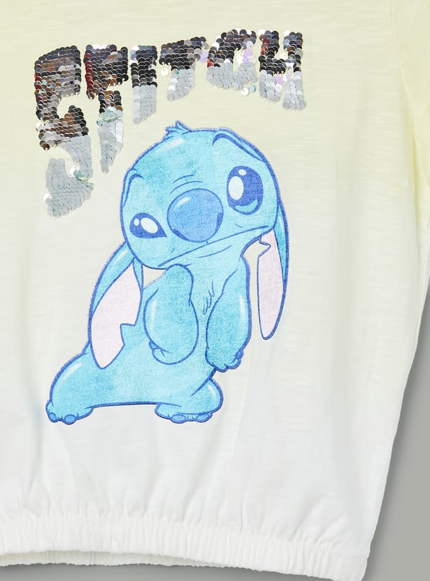 FAME FOREVER Girls Lilo & Stitch T-shirt