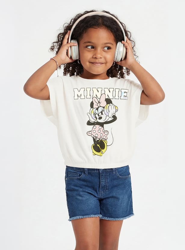 FAME FOREVER Girls Minnie Mouse Top