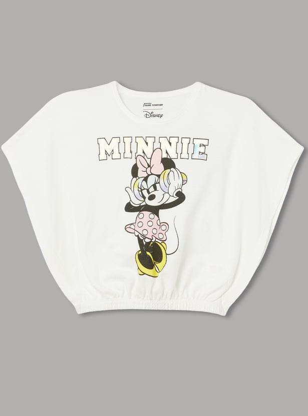 FAME FOREVER Girls Minnie Mouse Top