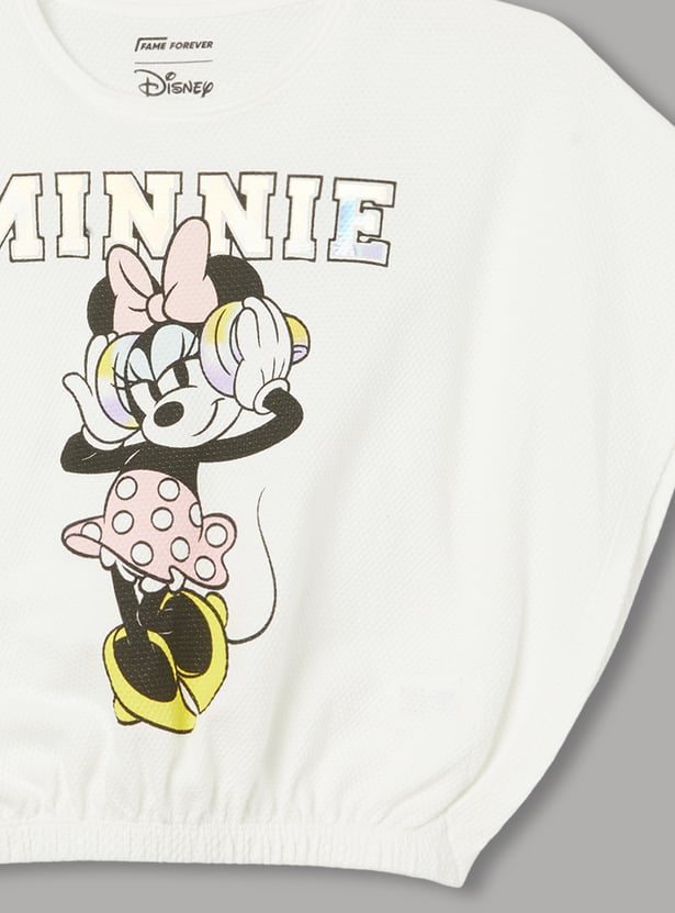 FAME FOREVER Girls Minnie Mouse Top