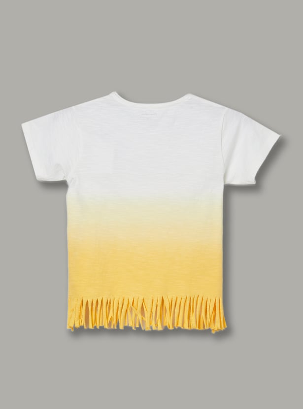 FAME FOREVER Girls Typographic Print T-shirt