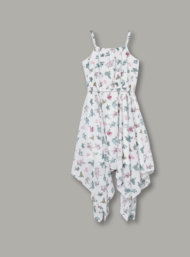 FAME FOREVER Girls Printed Fit & Flare Dress