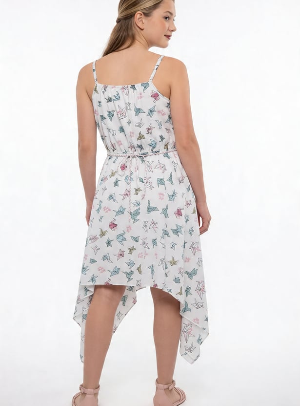 FAME FOREVER Girls Printed Fit & Flare Dress