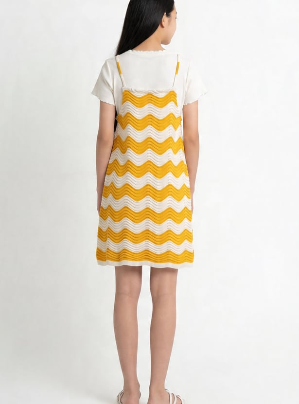 FAME FOREVER Girls Woven Dress with T-shirt Set