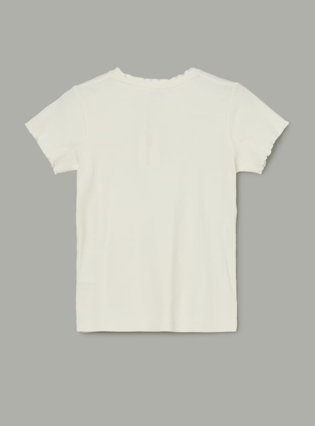 FAME FOREVER Girls Woven Dress with T-shirt Set