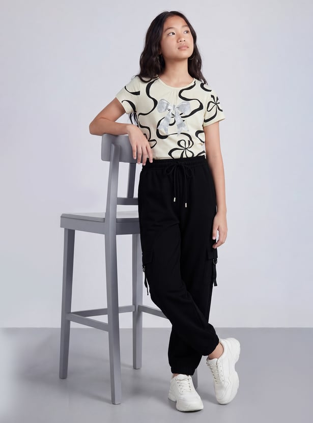 FAME FOREVER Girls Solid Track Pants