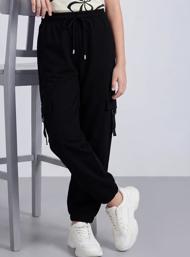 FAME FOREVER Girls Solid Track Pants