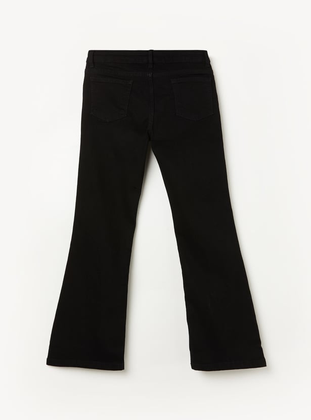 FAME FOREVER Girls Solid Mid-Rise Jeans