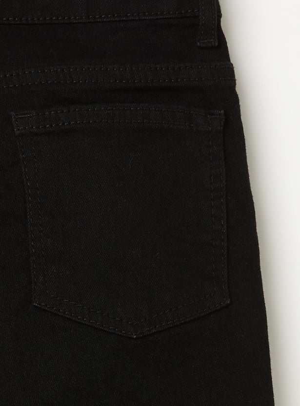 FAME FOREVER Girls Solid Mid-Rise Jeans