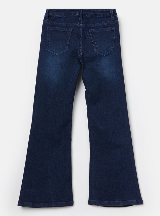 FAME FOREVER Girls Embellished Mid-Rise Jeans