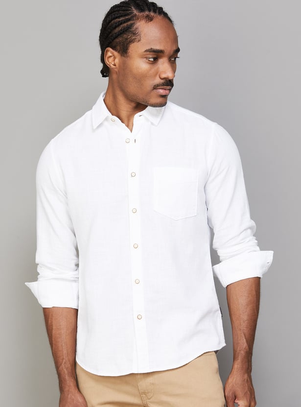 PEPE JEANS Textured Regular Fit Shirt