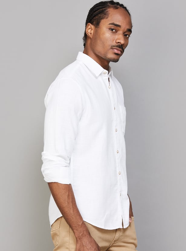 PEPE JEANS Textured Regular Fit Shirt