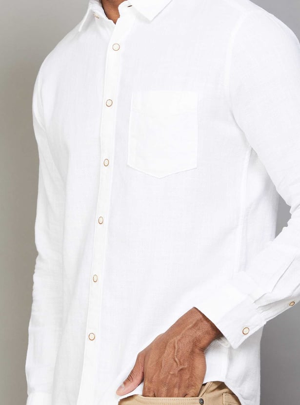 PEPE JEANS Textured Regular Fit Shirt