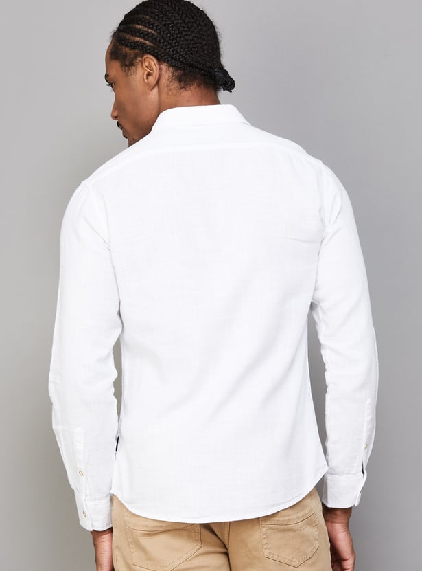 PEPE JEANS Textured Regular Fit Shirt