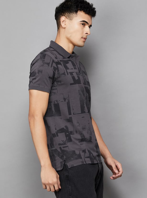 PEPE JEANS Printed Polo T-shirt