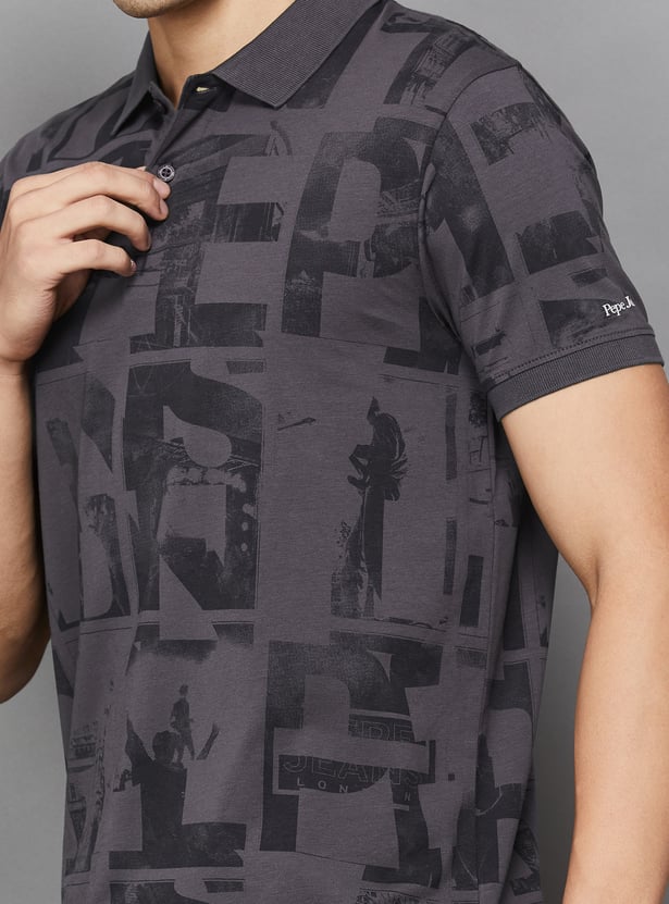 PEPE JEANS Printed Polo T-shirt