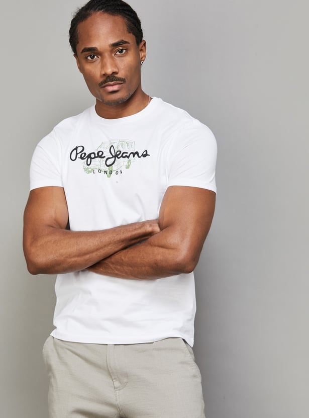 PEPE JEANS Printed Crew Neck T-shirt
