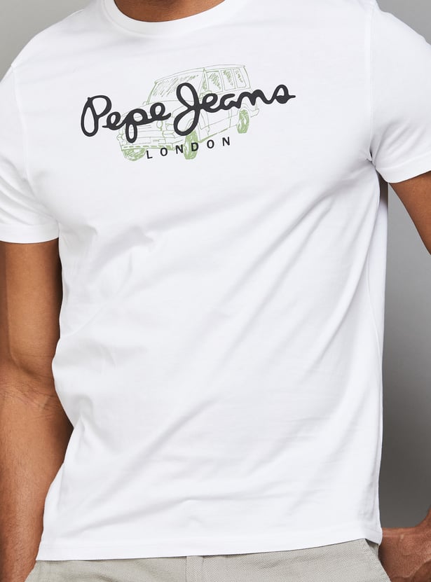 PEPE JEANS Printed Crew Neck T-shirt