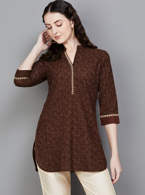 SPAN Ethnic Motif Straight Kurti