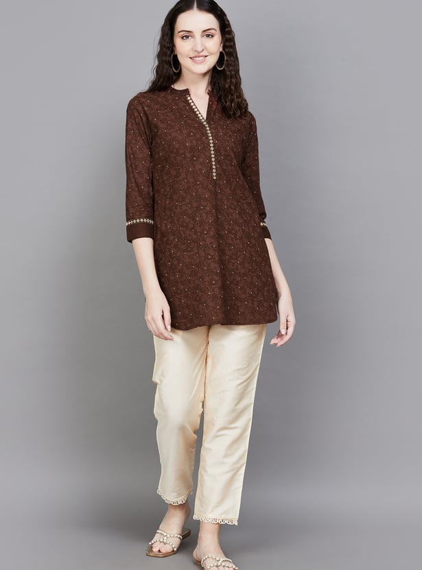 SPAN Ethnic Motif Straight Kurti