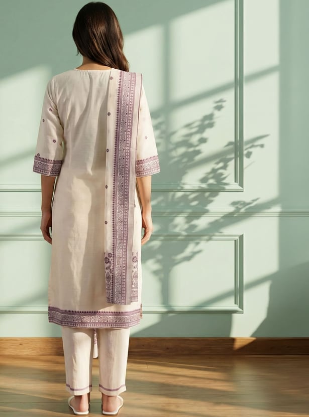 AURELIA Embroidered Straight Kurta Set