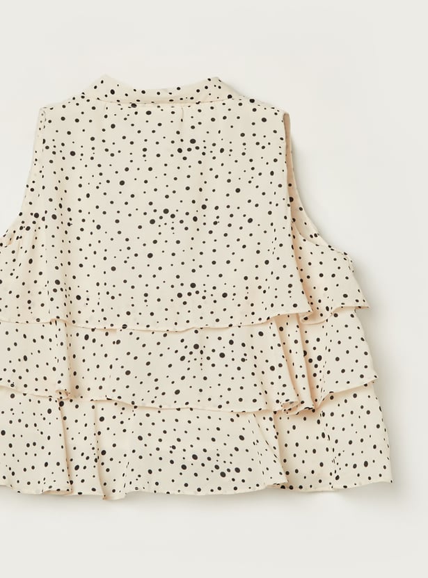 PEPPERMINT Girls Printed Top with Shorts Set