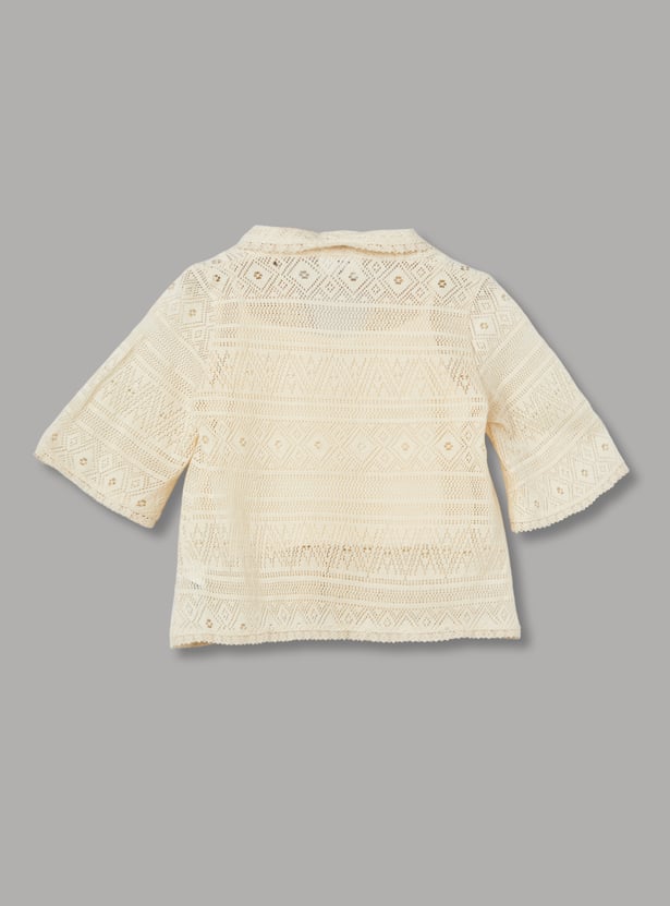 PEPPERMINT Girls Embroidered Top with Skirt and Camisole