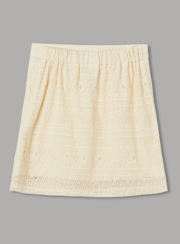PEPPERMINT Girls Embroidered Top with Skirt and Camisole