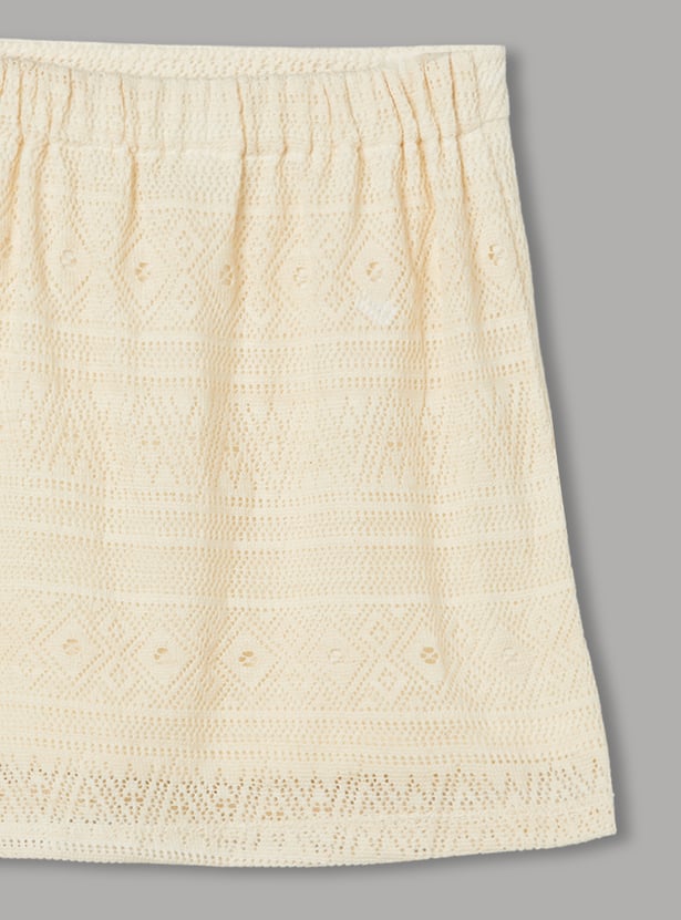 PEPPERMINT Girls Embroidered Top with Skirt and Camisole