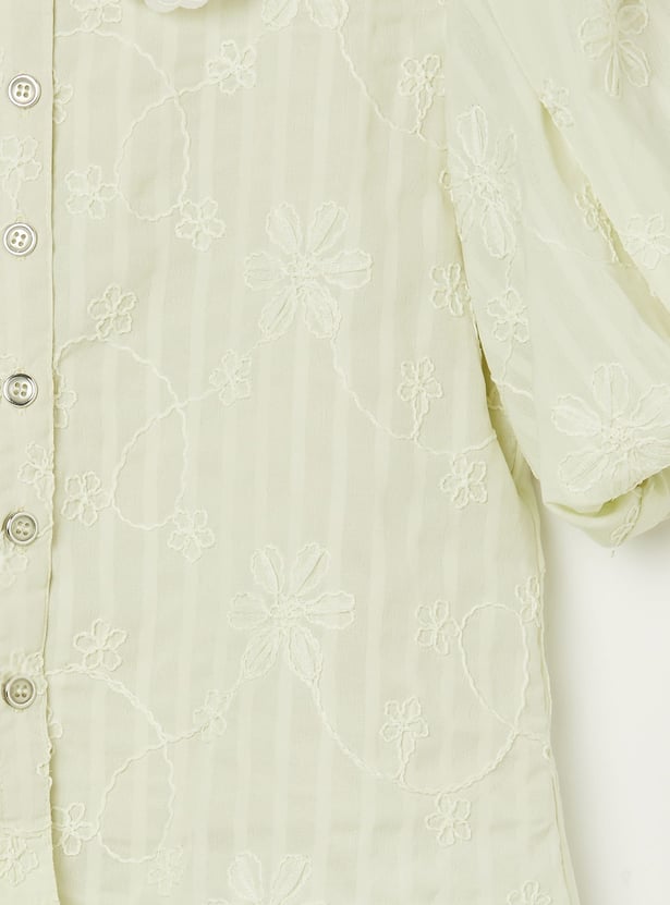 PEPPERMINT Girls Embroidered Top