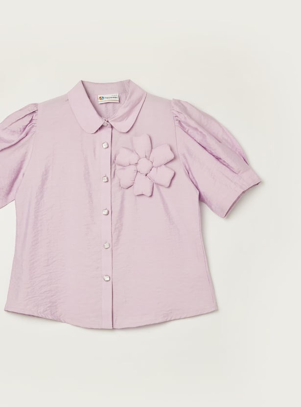 PEPPERMINT Girls Appliqued Shirt