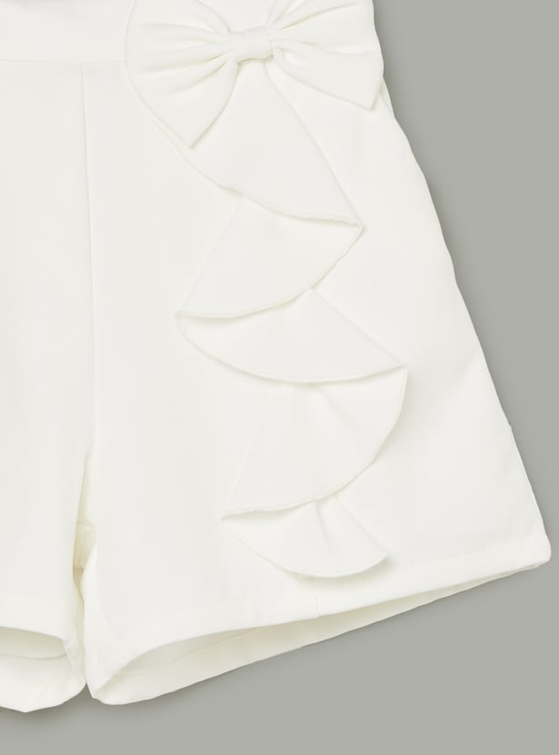 PEPPERMINT Girls Ruffled Shorts