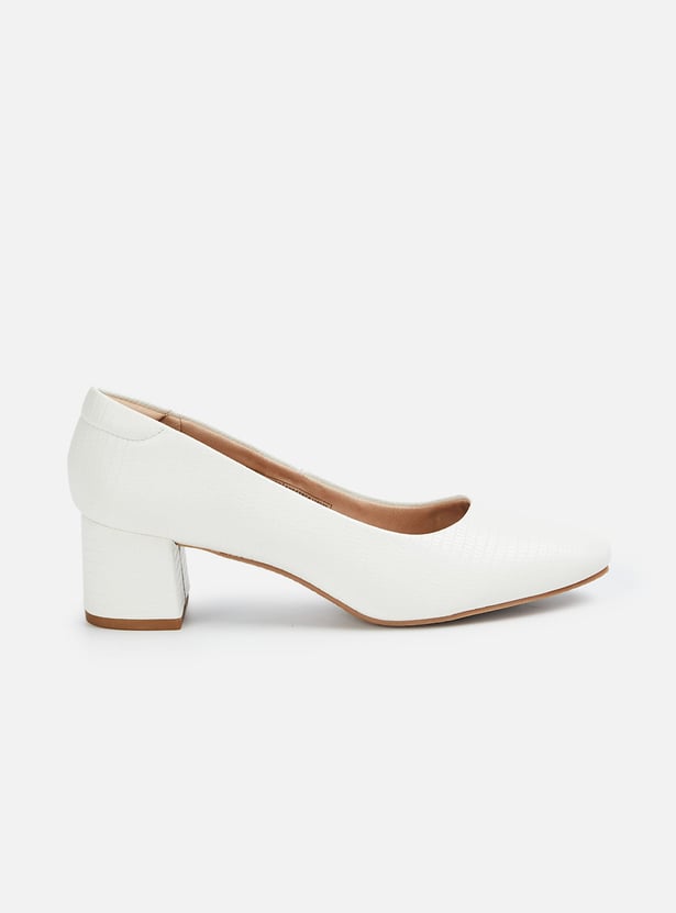 ALLEN SOLLY Textured Block Heels
