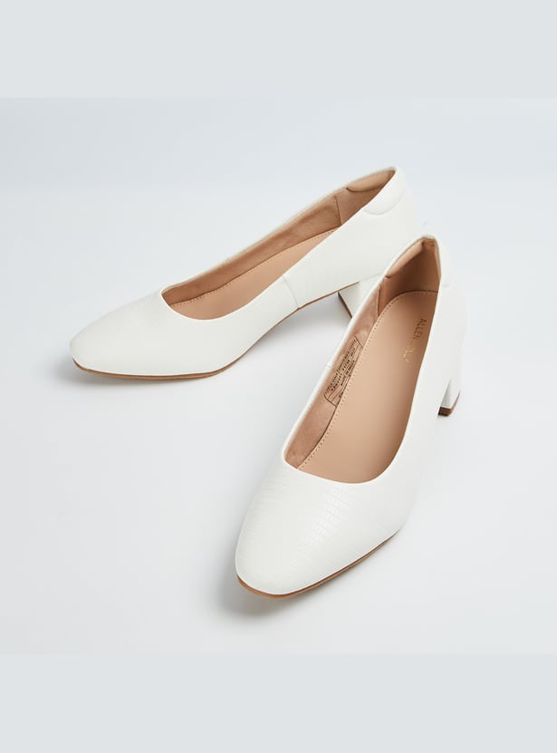 ALLEN SOLLY Textured Block Heels