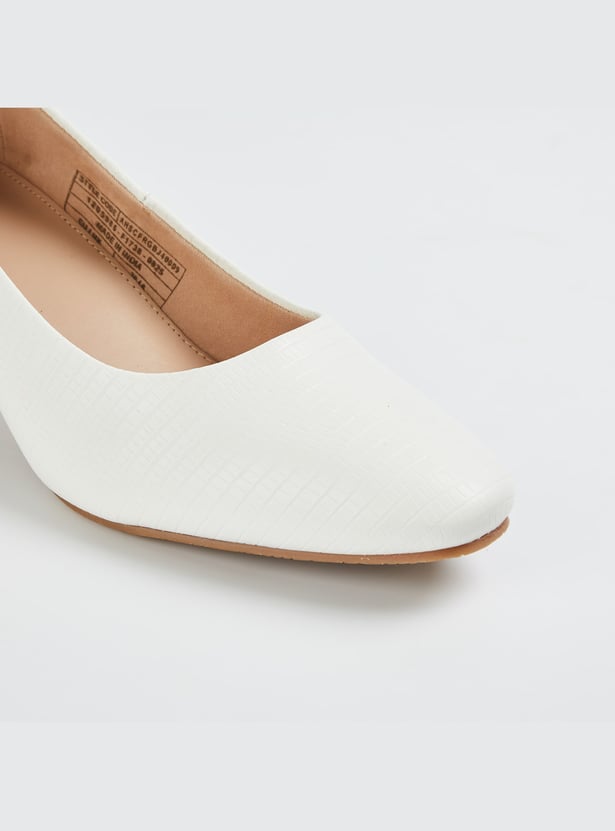 ALLEN SOLLY Textured Block Heels