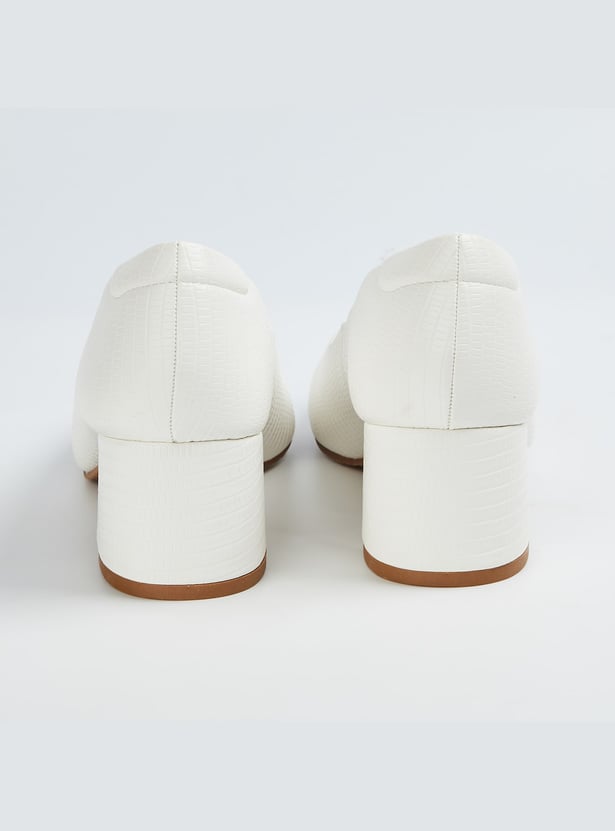 ALLEN SOLLY Textured Block Heels