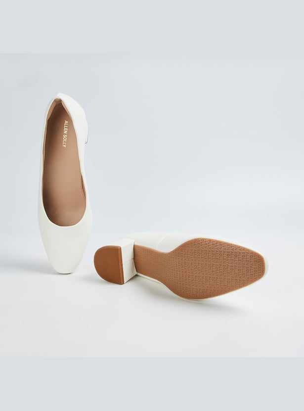 ALLEN SOLLY Textured Block Heels
