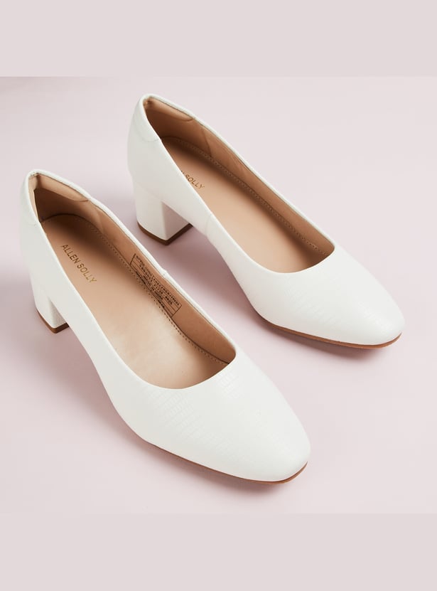 ALLEN SOLLY Textured Block Heels