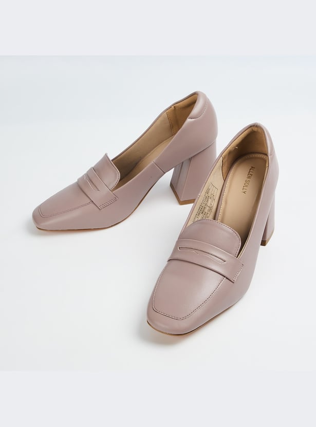 ALLEN SOLLY Solid Block Heels