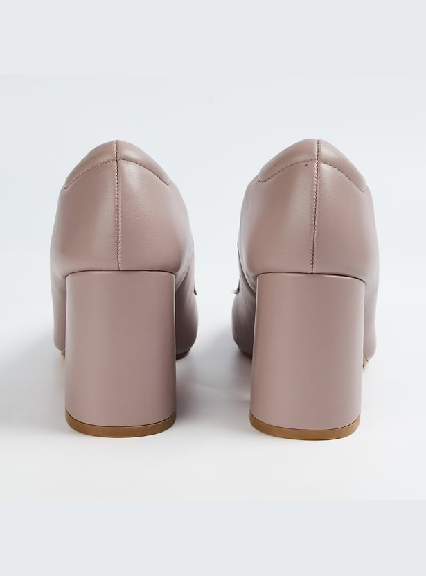 ALLEN SOLLY Solid Block Heels