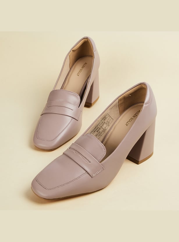 ALLEN SOLLY Solid Block Heels