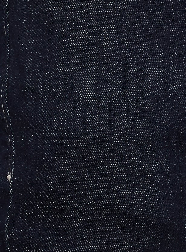 FLYING MACHINE Solid Mid-Rise Slim Straight Jeans