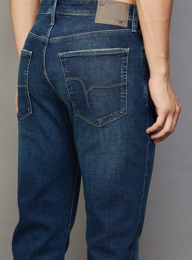 FLYING MACHINE Washed Slim Straight Jeans