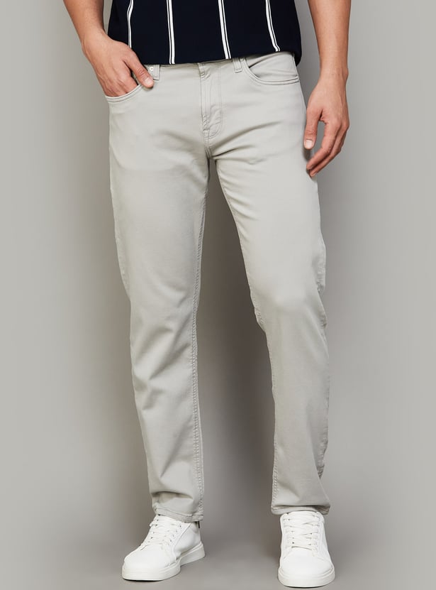 FLYING MACHINE Solid Slim Tapered Jeans