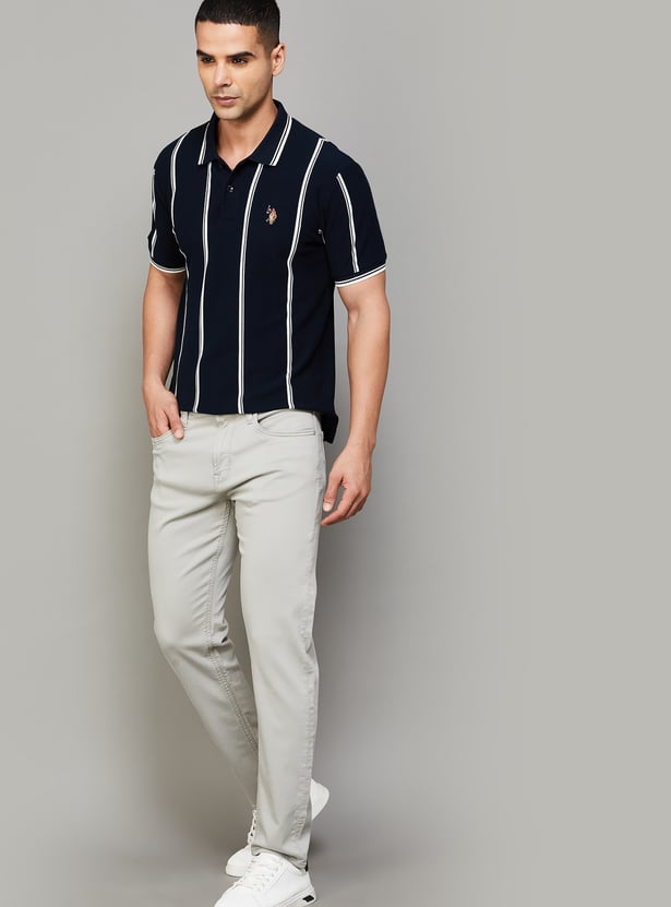 FLYING MACHINE Solid Slim Tapered Jeans