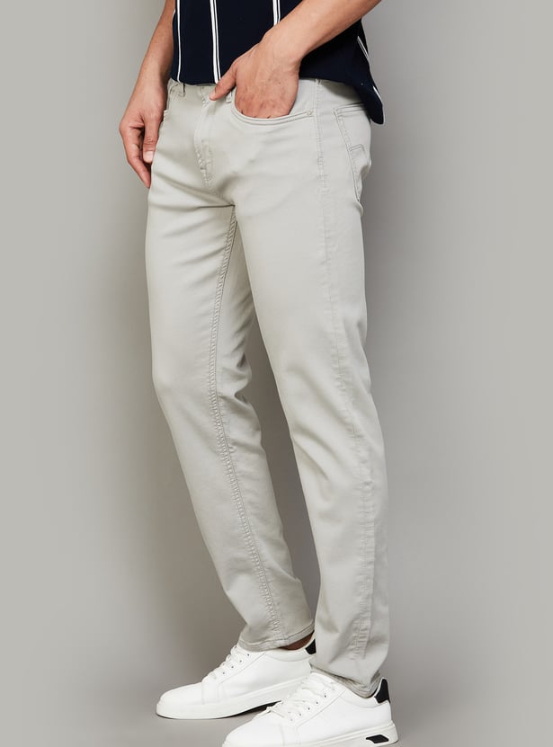 FLYING MACHINE Solid Slim Tapered Jeans